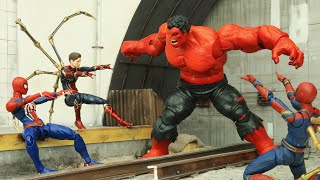 Spider Man Vs Hulk Controlled By Thanos Final Battle | Figure Stopmotion