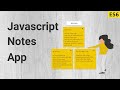 Create notes app in plain Javascript