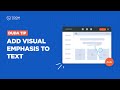 Duda Website Builder Tip: Add Visual Emphasis to Text