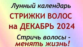 Лунный календарь СТРИЖКИ волос на декабрь 2024. Благоприятные и неблагоприятные дни.