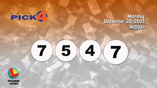 Wisconsin Lottery Midday Draw 12/20/2021