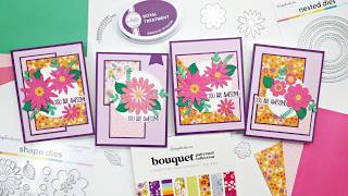 4 Cards, 2 Sheets of Paper! Easy Batch Cardmaking Tutorial!