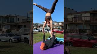 Acro with a stranger! Check my bio to learn beginner acroyoga!