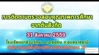 การสรุปผลการติดตามตรวจสอบคุณภาพการศึกษาจากต้นสังกัด รร.นาส่วงวิทยา