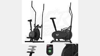 We R Sports 2-in-1 Elliptical Cross Trainer and Exercise Bike Fitness Cardio Workout with Seat