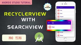 Recyclerview with searchview in android studio | java coding | adapter + model