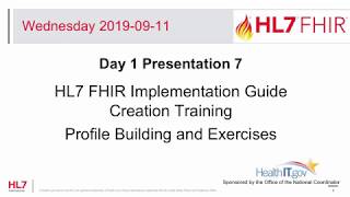 Profile Building - FHIR Implementtation Guide Creation Training
