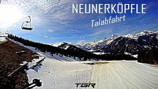 Neunerköpfle - Talabfahrt POV [4K] Tannheimer Tal