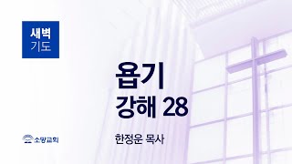 [소망교회] 욥기 강해(28) / 욥 19:1~29 / 새벽기도회 / 한정운 목사 / 20230904