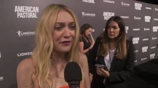 American Pastoral: Dakota Fanning "Merry Levov" Red Carpet Movie Premiere Interview | ScreenSlam