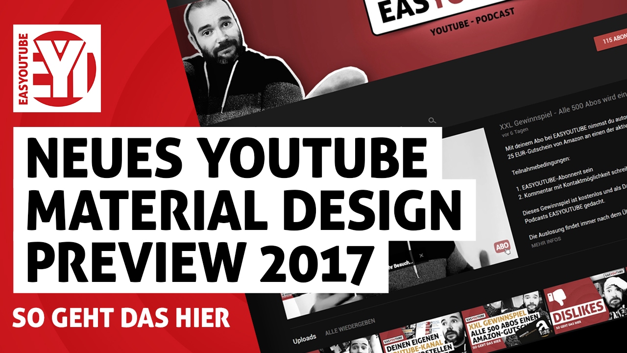 Youtube Material Design 2017 Preview Deutsch Youtube