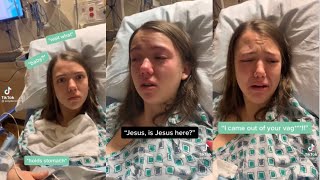 Girl talks funny after surgery because of anesthesia