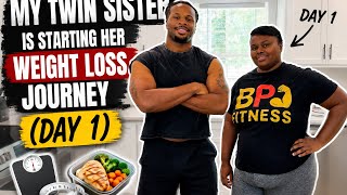 My Twin Sister Is Starting Her Weight Loss Journey (Day 1)