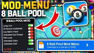 ✅ 8 Ball Pool MOD Menu 🔴 Líneas Largas, MegaPower, Dinero Infinito en 8 Ball Pool 2025 (Android/iOS)