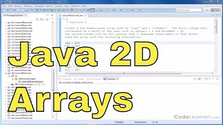 Learn Java - Exercise 04x - 2D Arrays in Java