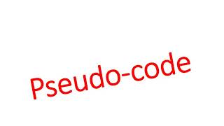 Pseudo Code Part 1