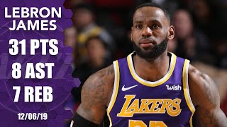LeBron James drops 31 points, helps courtside vendor vs. Blazers | 2019-20 NBA Highlights