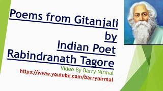 Poems from Gitanjali by Tagore (1 to 20)- Geetanjali Poetry