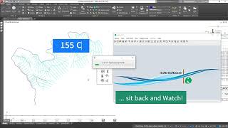 One-Click Profile Extraction for multiple canal routes using iCAD software.