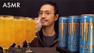 【ASMR】「モンスター マンゴーロコ（モンスタービバレッジ）」をゴクゴク飲む音【炭酸ジュース】