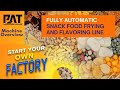 Fried Snack Food Production Line - Fully Automatic Fryer, 2 stage De-Oiling, and Flavoring Machines