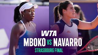 Victoria Mboko vs Emma Navarro | 2026 Strasbourg Final | WTA Match Highlights