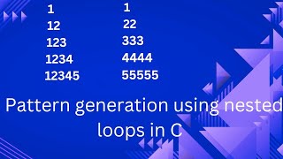 Pattern generation using nested loops in C