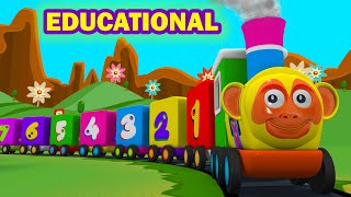 SMART LEARNING: Toy Factory Cartoon Number Train | Alphabet Learning Cartoon Train Videos for Kids