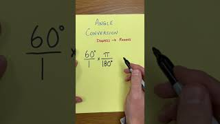 Converting Degrees To Radians