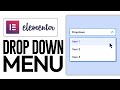 How To Add Drop Down Menu In Elementor (2026) Tutorial Complete