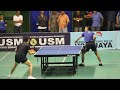 aksi seru pemain tenis meja nasional yon mardiono vs dony prasetyo