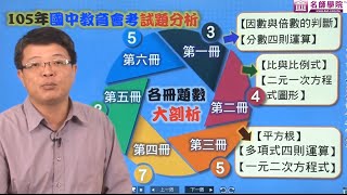 【名師學院】105國中會考數學命中率