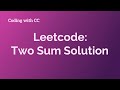 Leetcode Two Sum Java Solution