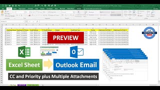 (PREVIEW) Bulk Outlook Emails with CC and Attachments and Priority using Excel VBA