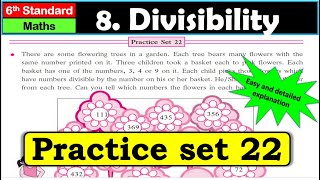 Practice set 22 | Divisibility | Chapter 8 | 6th standard | Maths | Maharashtra State Board