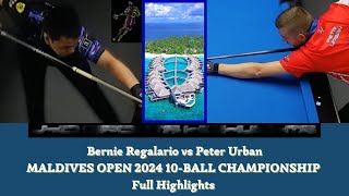 Bernie Regalario vs Peter Urban Maldives Open 2024 10-Ball Championship Full Highlights