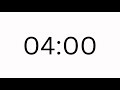 4 MINUTE TIMER - COUNTDOWN TIMER (MINIMAL)
