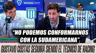 🚨GUSTAVO COSTAS CONFIRMÓ JUNTO A MILITO Y SAJA SU CONTINUIDAD EN RACING | CONFERENCIA COMPLETA