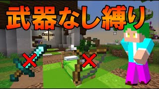 【マイクラ】HiveサーバーのBedWarsで武器なし縛り！