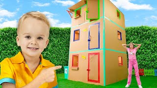 Giant Cardboard House - Funny Kids Adventures!