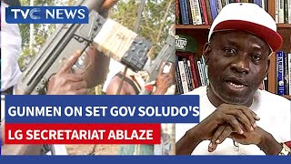 (Watch) How Gunmen On Motorcycles Set Gov Soludo's LG Secretariat Ablaze