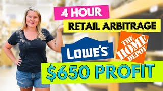 4 Hours, $650 Profit! Retail Arbitrage Sourcing at Lowes \u0026 Home Depot