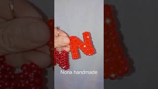 Letter/N/from beads with Nona handmade