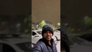 Our first #Snowfall experience in #austin #2025 😍☺️🌨️❄️ #usa