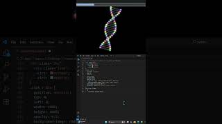3D DNA Helix Animation Using HTML & CSS | Creative CSS Animation Tutorial #coding #htmlcss