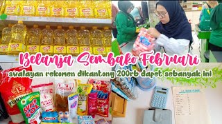 Belanja bulanan hemat februari untuk stok 2minggu budget 200rb dapet sebanyak ini