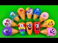 Numberblocks: Hunting Ice Cream, Carrot with CLAY Coloring! Satisfying ASMR Videos