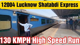 12004 New Delhi Lucknow Swarn Shatabdi Express |  High Speed 130 KMPH Run till Kanpur Central