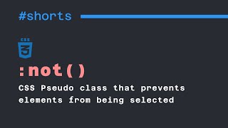 The :not() pseudo class in CSS - How it works