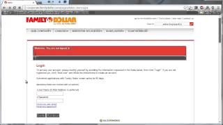 Family Dollar Application Online Video
